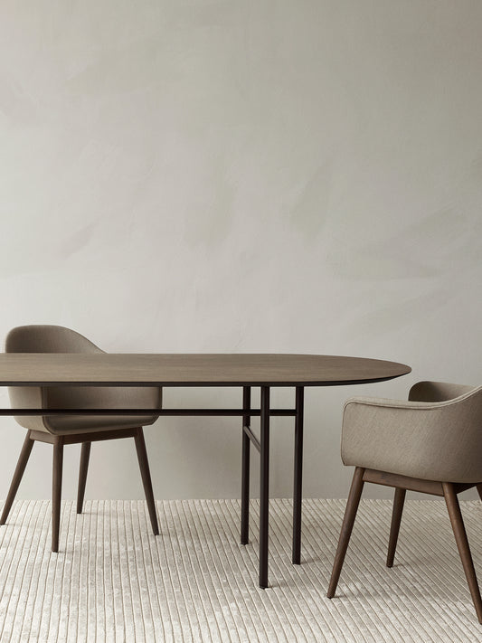 Harbour Dining Chair, Wooden Base, upholstered